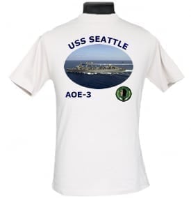 AOE 3 USS Seattle 2-Sided Photo T Shirt