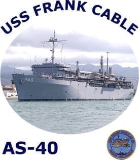 AS 40 USS Frank Cable 2-Sided Photo T Shirt