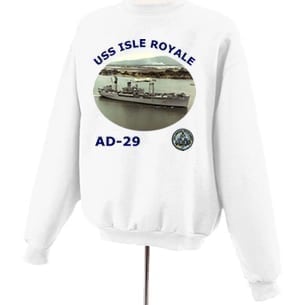 AD 29 USS Isle Royale Photo Sweatshirt