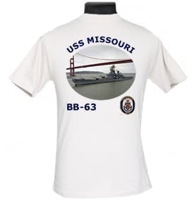 BB 63 USS Missouri 2-Sided Photo T Shirt