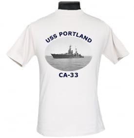 CA 33 USS Portland 2-Sided Photo T Shirt