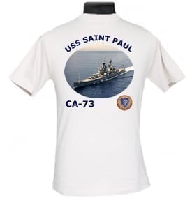 CA 73 USS Saint Paul 2-Sided Photo T Shirt