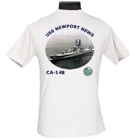 CA 148 USS Newport News 2-Sided Photo T Shirt