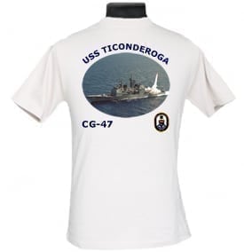 CG 47 USS Ticonderoga 2-Sided Photo T Shirt