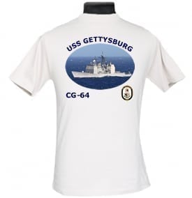 CG 64 USS Gettysburg 2-Sided Photo T Shirt