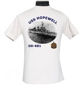 DD 681 USS Hopewell 2-Sided Photo T Shirt