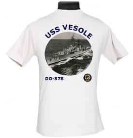 DD 878 USS Vesole 2-Sided Photo T Shirt