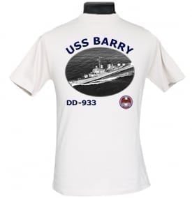 DD 933 USS Barry 2-Sided Photo T Shirt