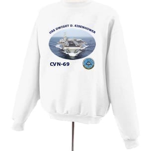 CVN 69 USS Dwight D Eisenhower Photo Sweatshirt