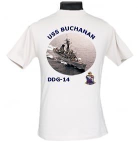 DDG 14 USS Buchanan 2-Sided Photo T Shirt
