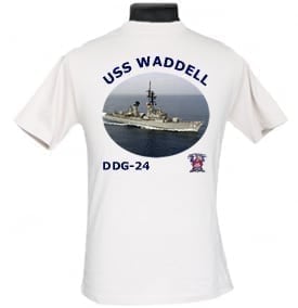 DDG 24 USS Waddell 2-Sided Photo T Shirt