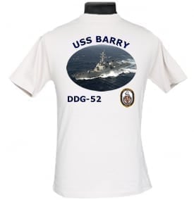 DDG 52 USS Barry 2-Sided Photo T Shirt