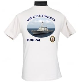 DDG 54 USS Curtis Wilbur 2-Sided Photo T Shirt