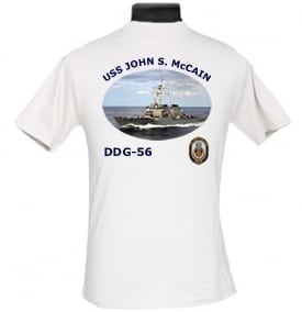 DDG 56 USS John S McCain 2-Sided Photo T Shirt
