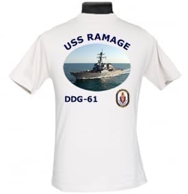 DDG 61 USS Ramage 2-Sided Photo T Shirt