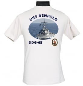 DDG 65 USS Benfold 2-Sided Photo T Shirt
