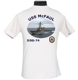 DDG 74 USS McFaul 2-Sided Photo T Shirt