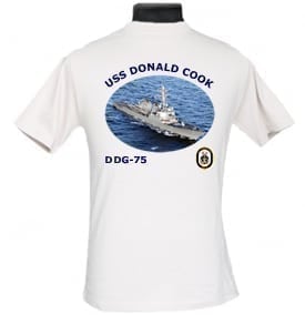 DDG 75 USS Donald Cook 2-Sided Photo T Shirt