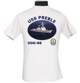DDG 88 USS Preble 2-Sided Photo T Shirt
