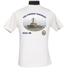 DDG 98 USS Forrest Sherman 2-Sided Photo T Shirt