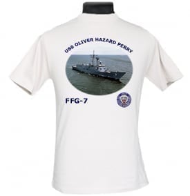 FFG 7 USS Oliver Hazard Perry 2-Sided Photo T Shirt