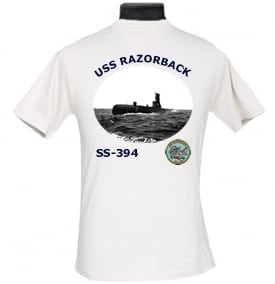 SS 394 USS Razorback 2-Sided Photo T Shirt