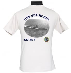 SS 407 USS Sea Robin 2-Sided Photo T Shirt