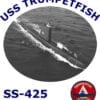 SS 425 USS Trumpetfish 2-Sided Photo T Shirt