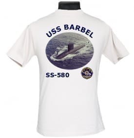 SS 580 USS Barbel 2-Sided Photo T Shirt