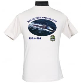SSBN 598 USS George Washington 2-Sided Photo T Shirt