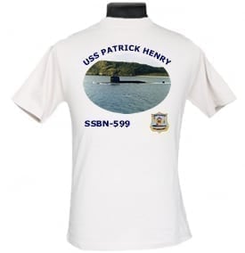 SSBN 599 USS Patrick Henry 2-Sided Photo T Shirt