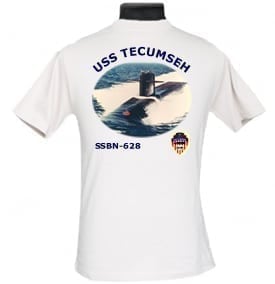 SSBN 628 USS Tecumseh 2-Sided Photo T Shirt