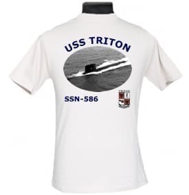 SSN 586 USS Triton 2-Sided Photo T Shirt