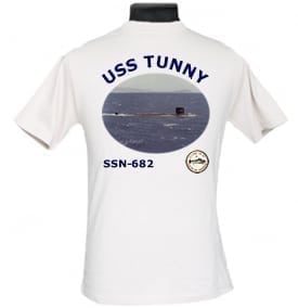 SSN 682 USS Tunny 2-Sided Photo T Shirt