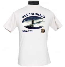 SSN 762 USS Columbus 2-Sided Photo T Shirt