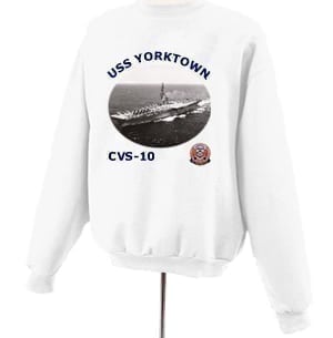 CV 10 USS Yorktown Photo Sweatshirt