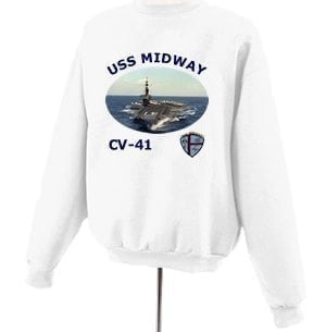 CV 41 USS Midway Photo Sweatshirt