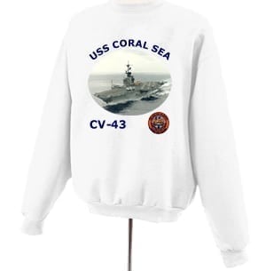 CV 43 USS Coral Sea Photo Sweatshirt