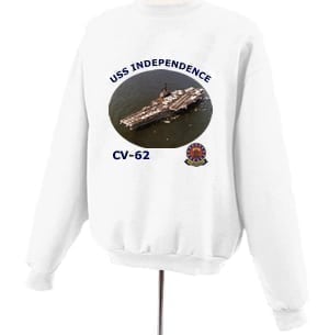 CV 62 USS Independence Photo Sweatshirt