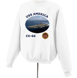 CV 66 USS America Photo Sweatshirt
