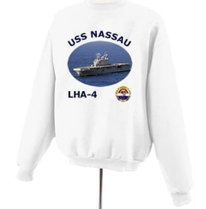 LHA 4 USS Nassau Photo Sweatshirt