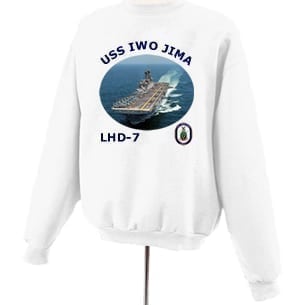 LHD 7 USS Iwo Jima Photo Sweatshirt