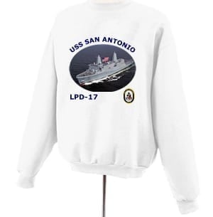 LPD 17 USS San Antonio Photo Sweatshirt