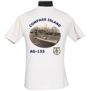 AG 153 USS Compass Island 2-Sided Photo T Shirt