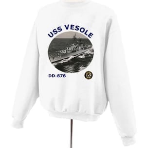 DD 878 USS Vesole Photo Sweatshirt
