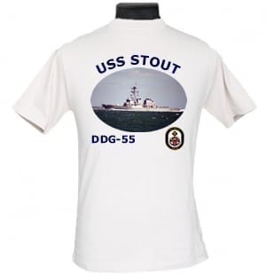 DDG 55 USS Stout 2-Sided Photo T Shirt