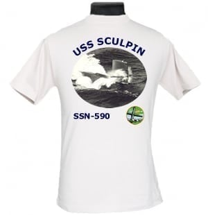 SSN 590 USS Sculpin 2-Sided Photo T Shirt