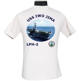 LPH 2 USS Iwo Jima 2-Sided Photo T Shirt