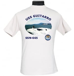 SSN 665 USS Guitarro 2-Sided Photo T Shirt