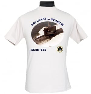 SSBN 655 USS Henry L Stimson 2-Sided Photo T Shirt